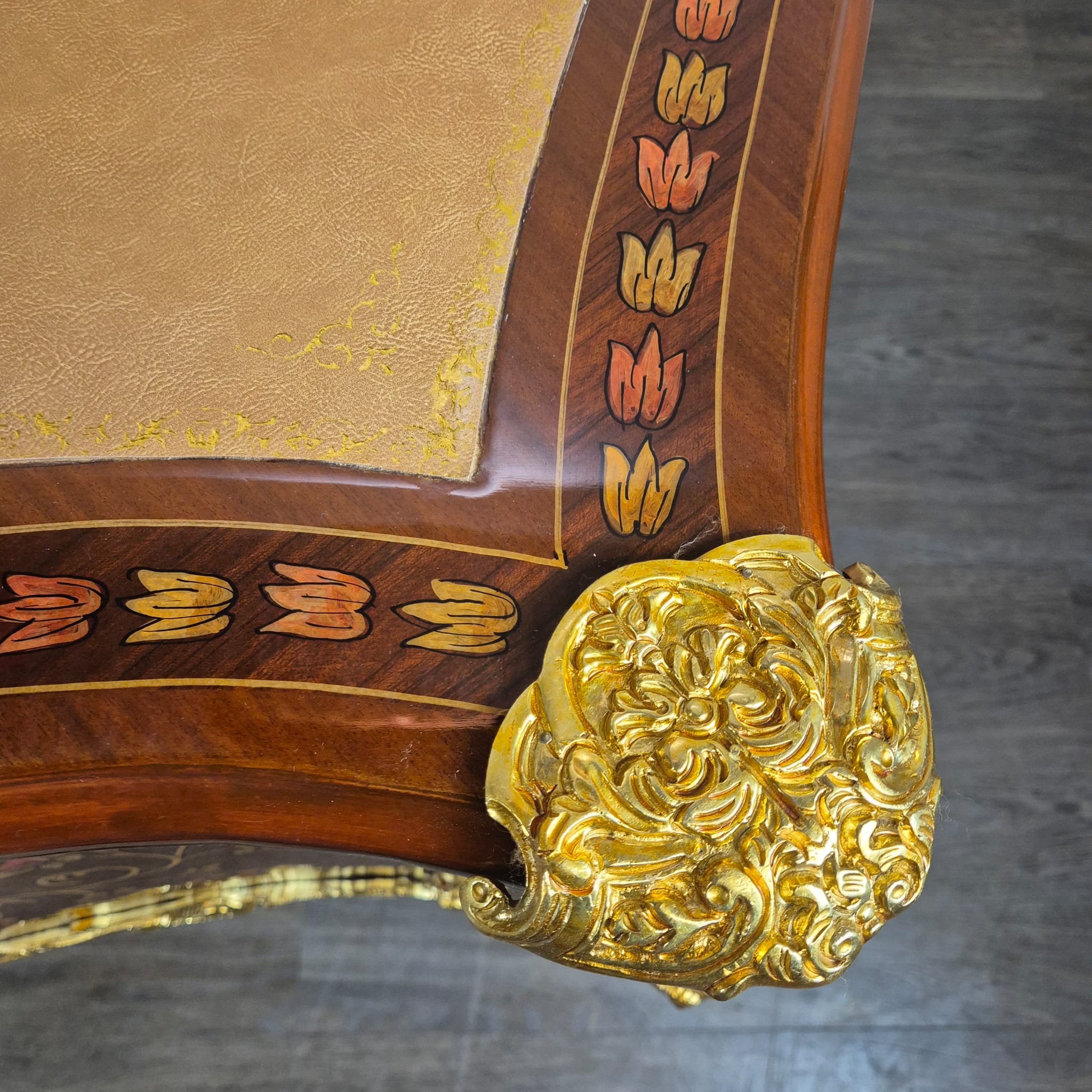 Desk Rococo-Style Walnut 1,80 m x 0,84 m - Image 10