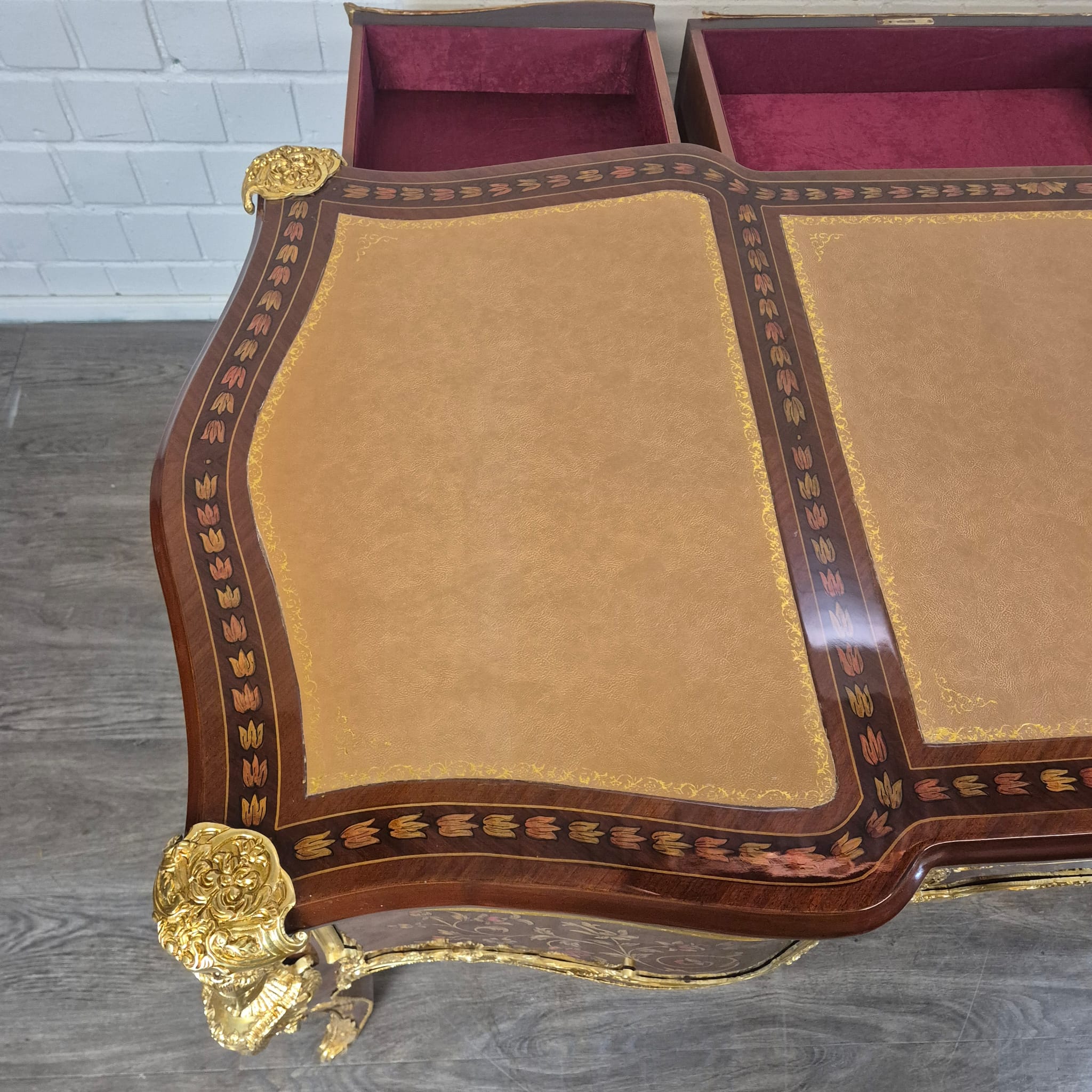 Desk Rococo-Style Walnut 1,80 m x 0,84 m - Image 17