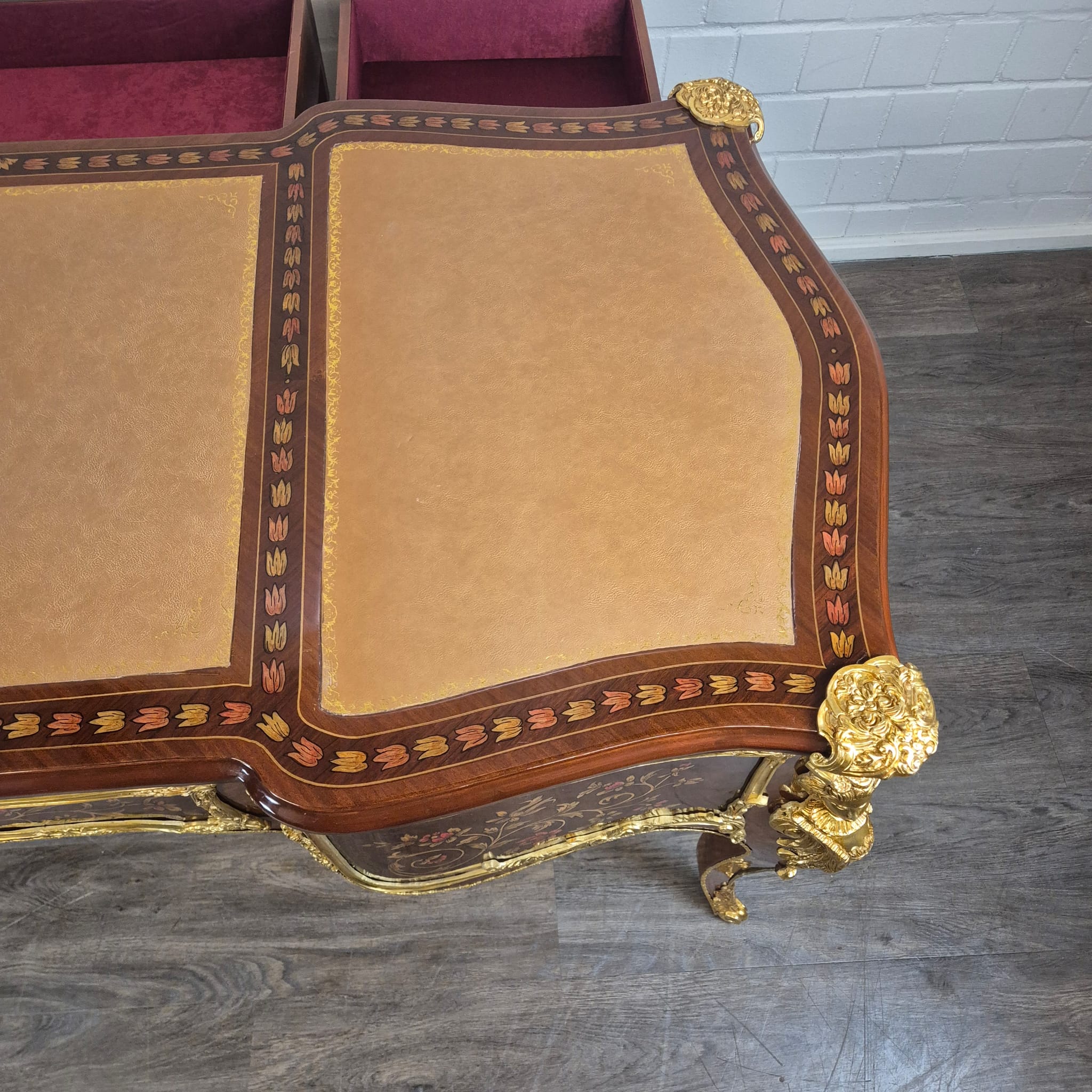 Desk Rococo-Style Walnut 1,80 m x 0,84 m - Image 19