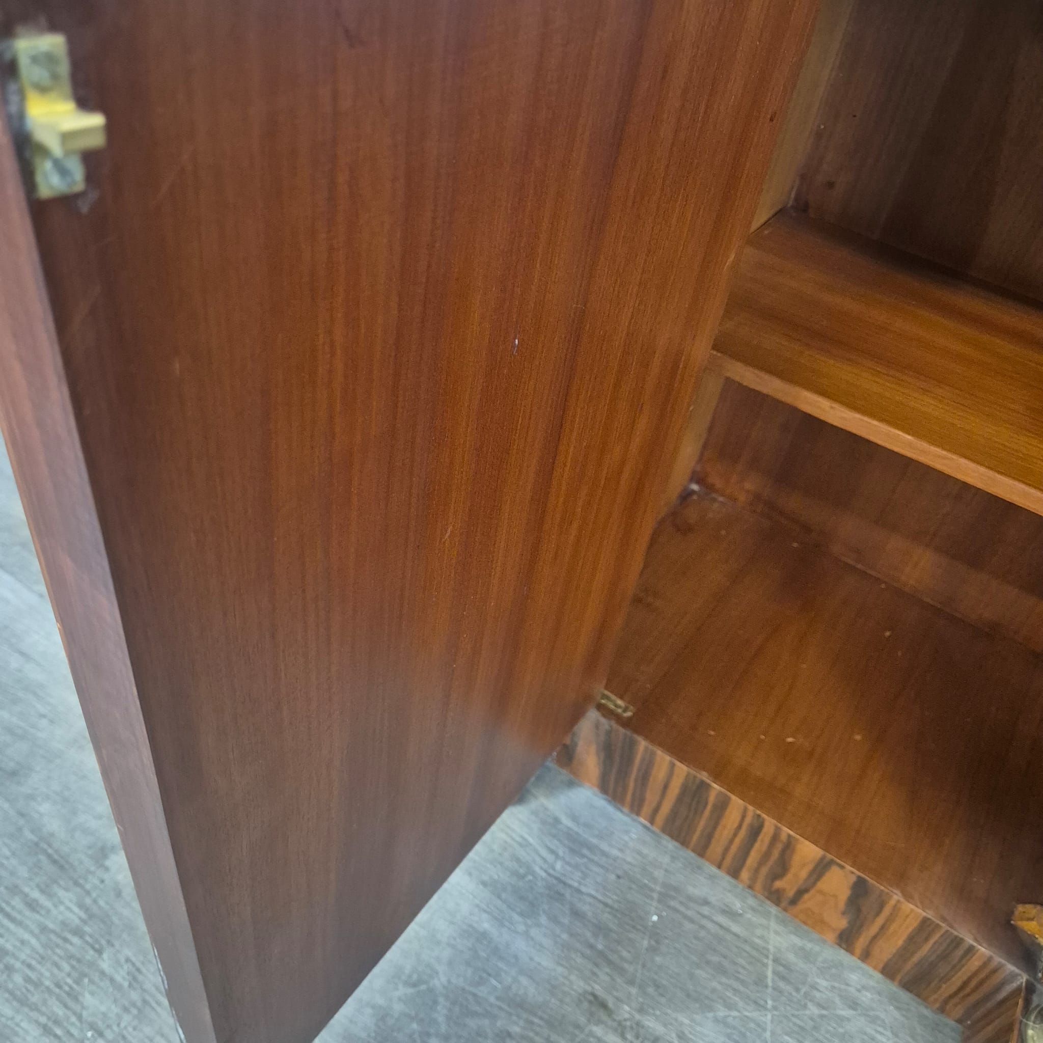 Empire Style Nightstand Set Walnut Marble - Image 10