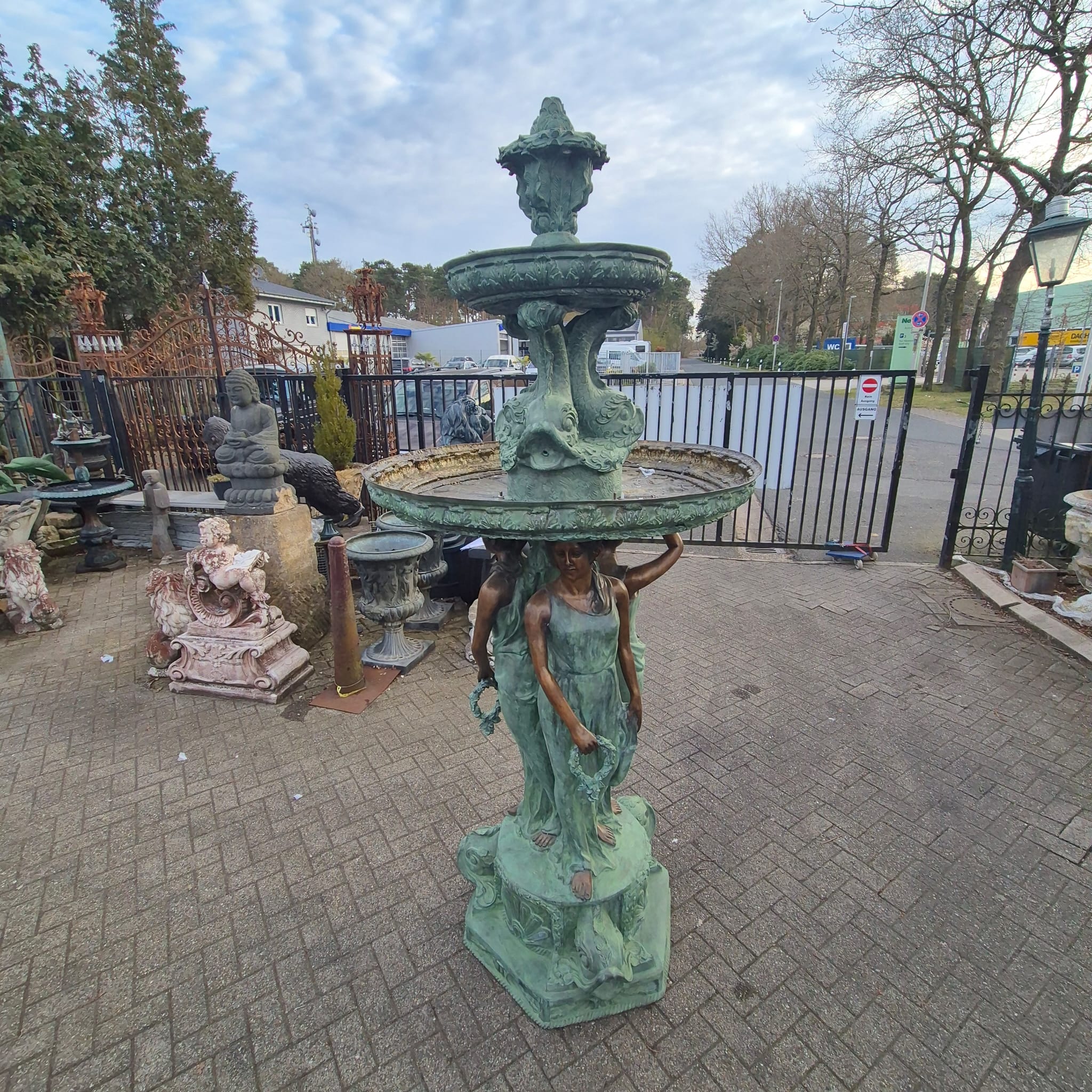 Fountain, water spout, water feature, bronze, 2.80 m - Image 6