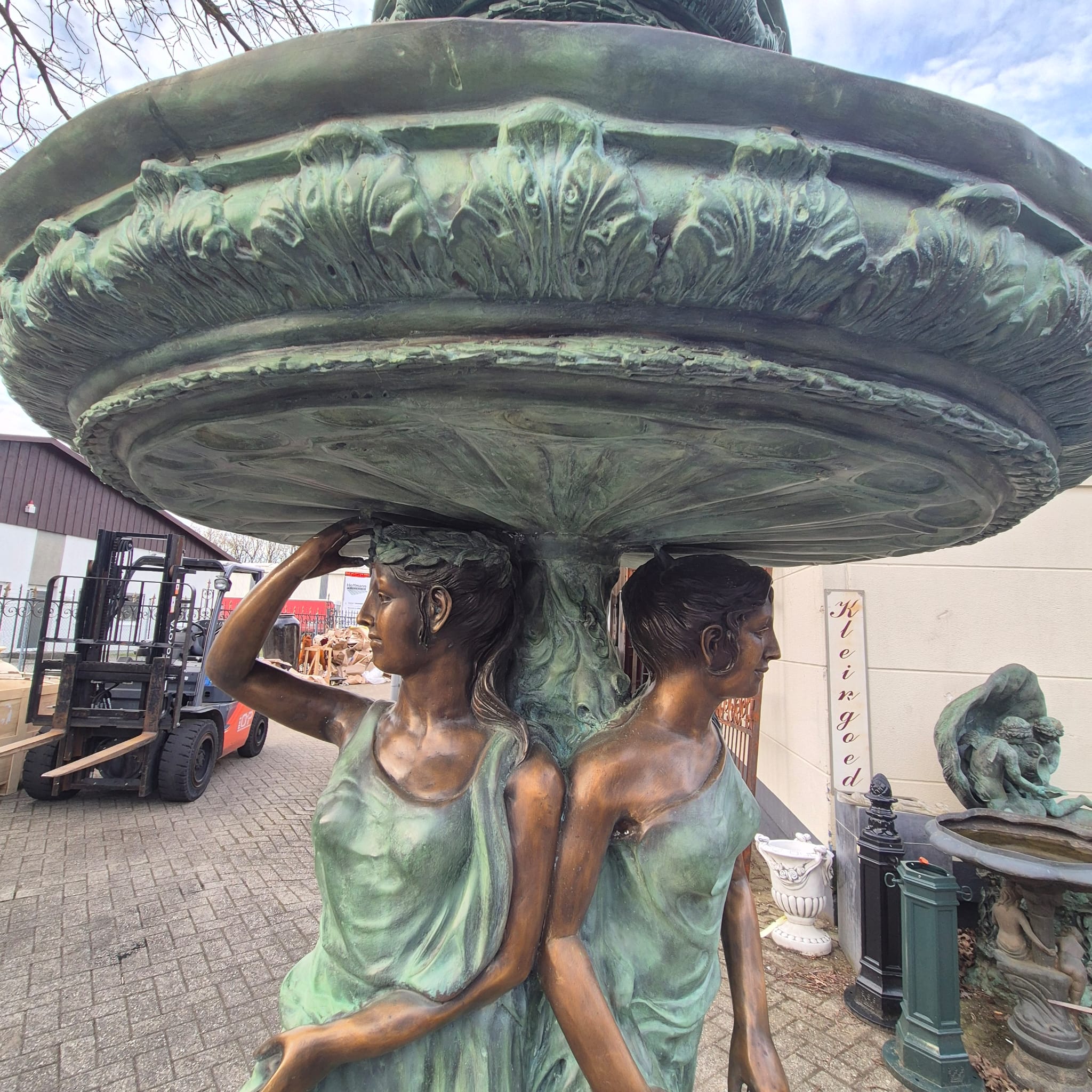 Fountain, water spout, water feature, bronze, 2.80 m - Image 15