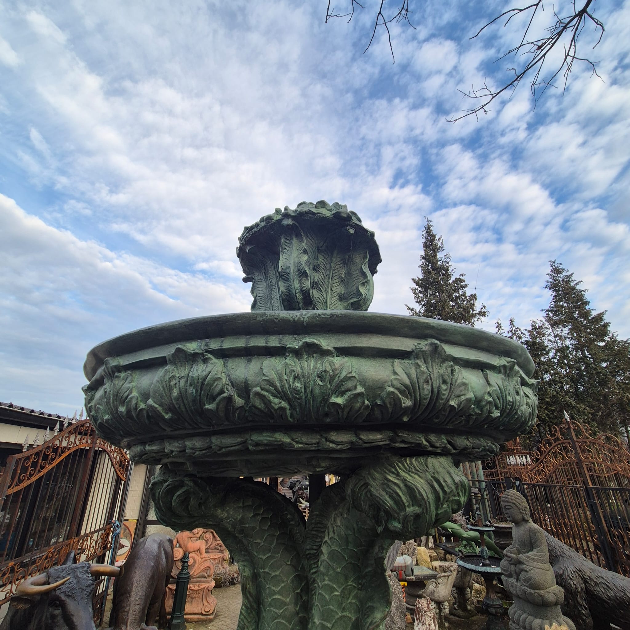Fountain, water spout, water feature, bronze, 2.80 m - Image 11