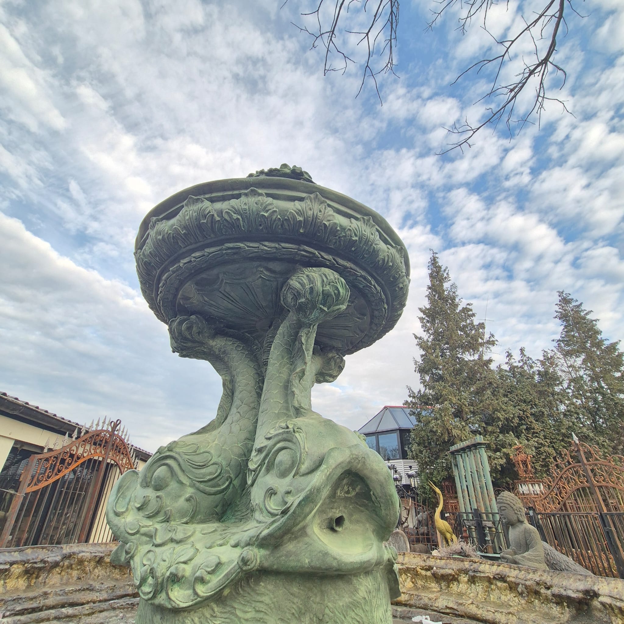 Fountain, water spout, water feature, bronze, 2.80 m - Image 9