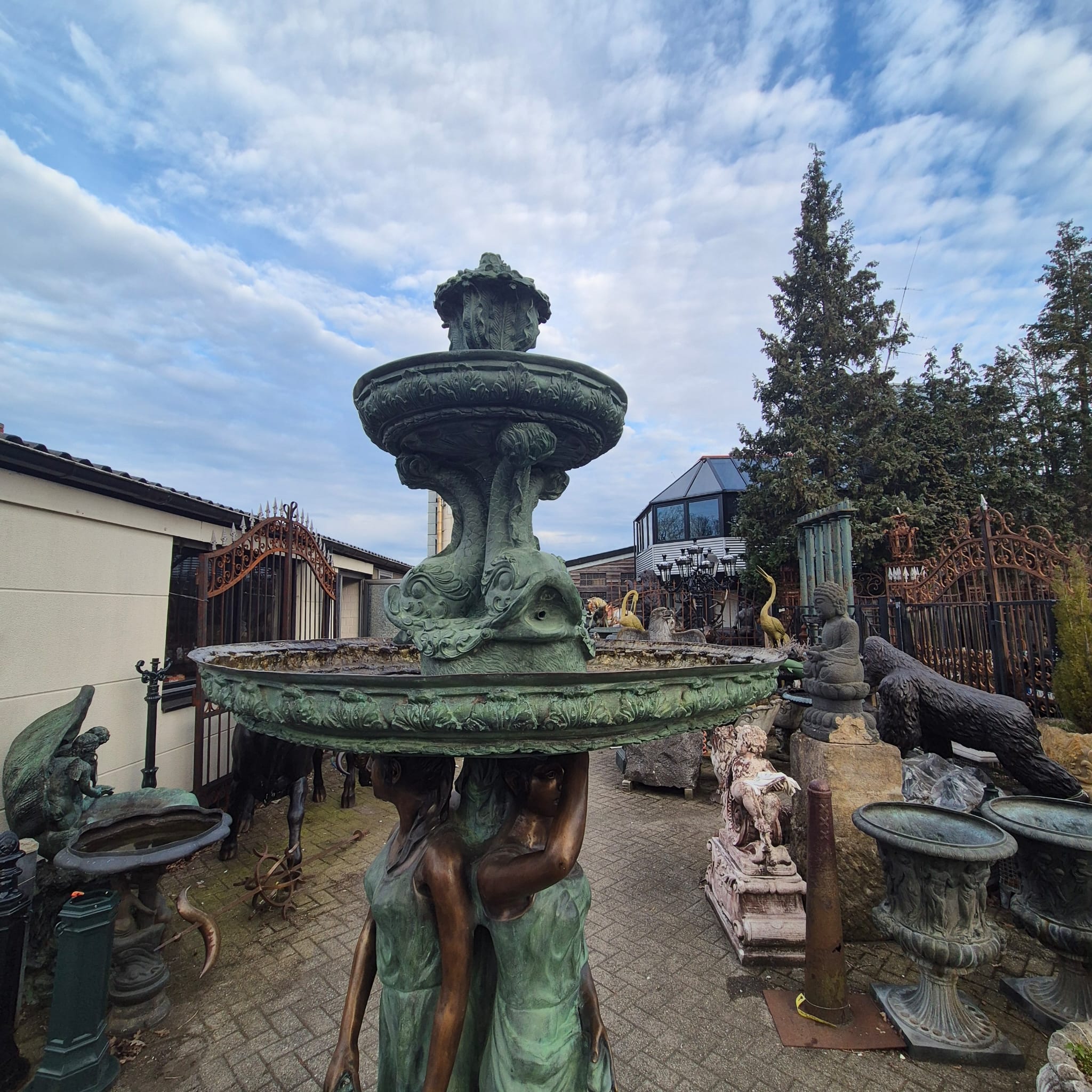 Fountain, water spout, water feature, bronze, 2.80 m - Image 12