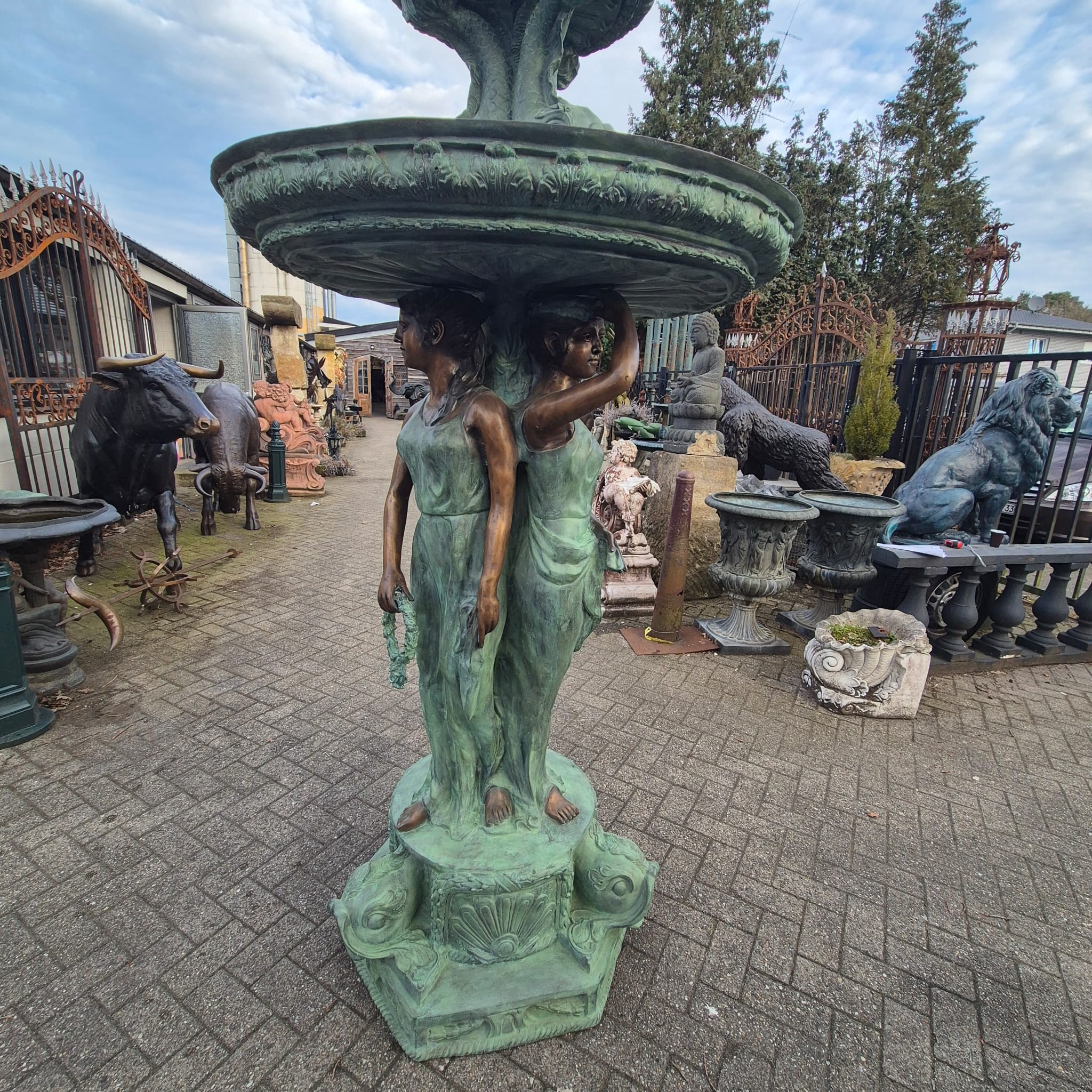 Fountain, water spout, water feature, bronze, 2.80 m - Image 16