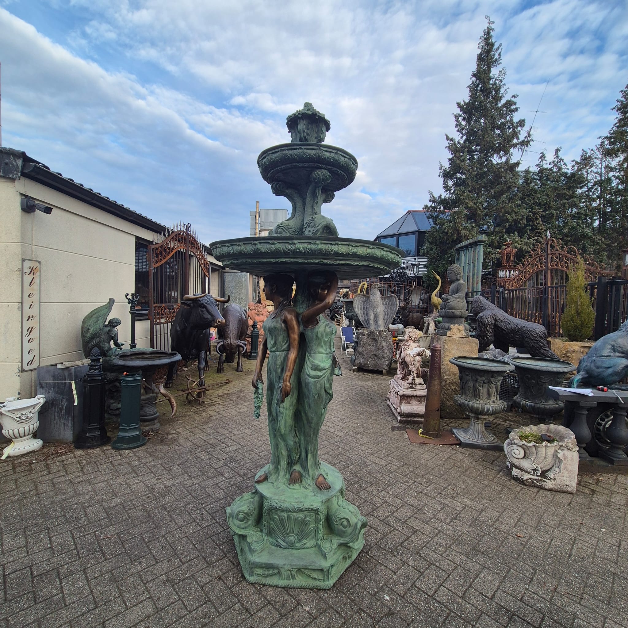 Fountain, water spout, water feature, bronze, 2.80 m - Image 3