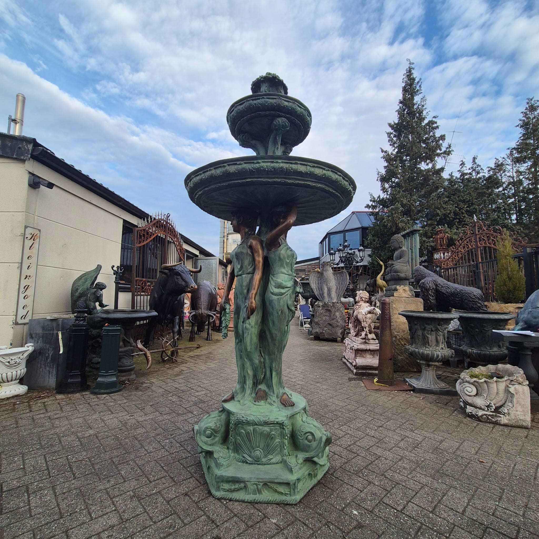 Fountain, water spout, water feature, bronze, 2.80 m - Image 4