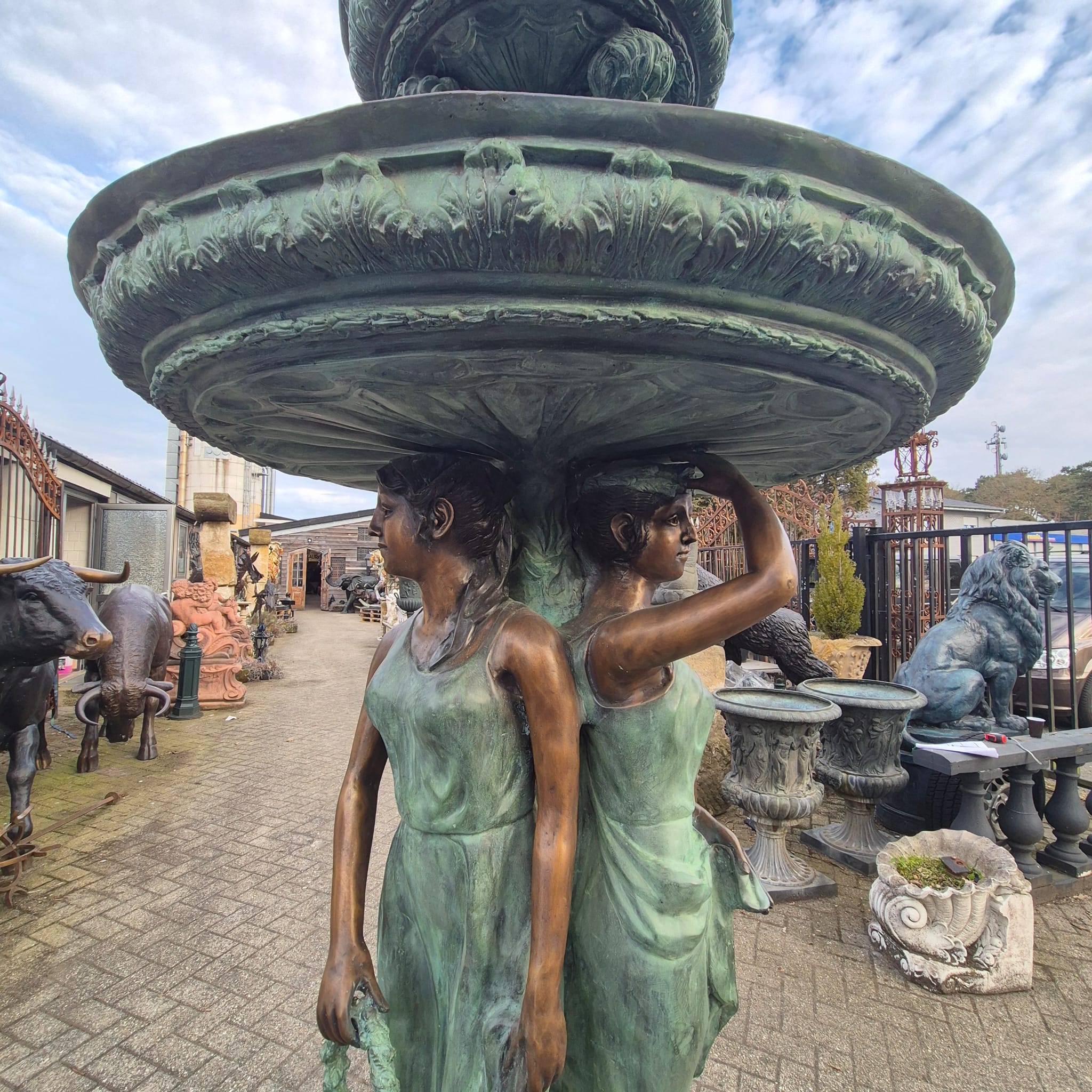 Fountain, water spout, water feature, bronze, 2.80 m - Image 17
