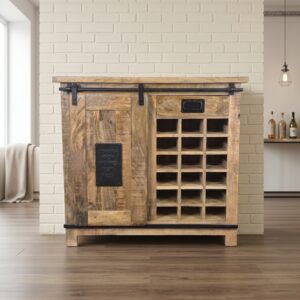 Wine Cabinet Mango Wood 1,00 m