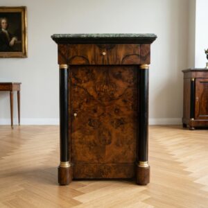 Nightstand Empire-Style Walnut Marble