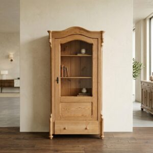Display Cabinet Bookcase Louis Philippe 1870 Pine
