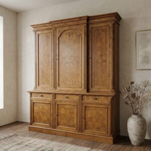 Office Cabinet Neo-baroque Ash Wood 1,77 m