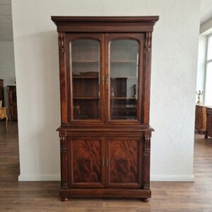 Neo-Baroque Mahogany Bookcase