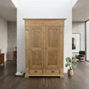 Wardrobe Biedermeier 1850 Pine