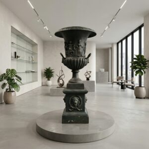 Cast Iron Vase on Pedestal 1.60 m