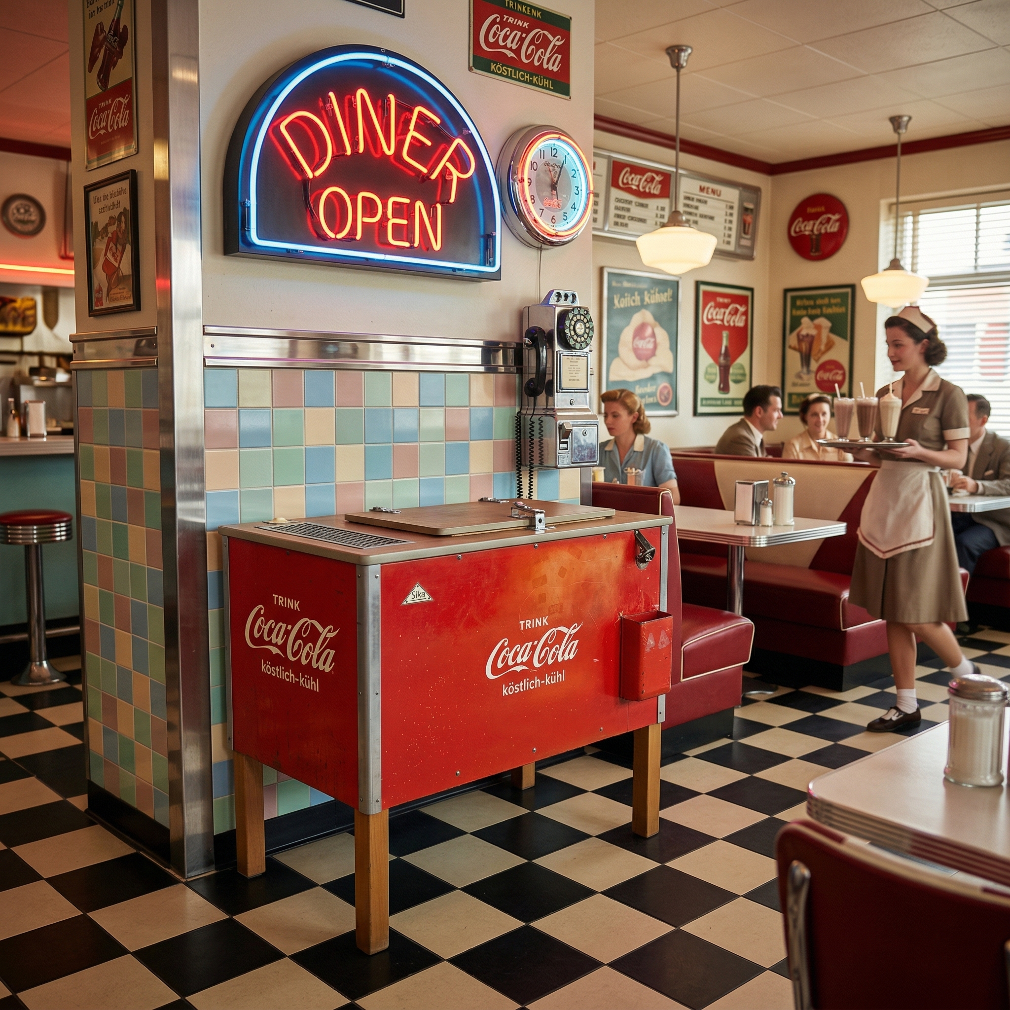 Vintage Coca-Cola Cooler 1950s - Image 2