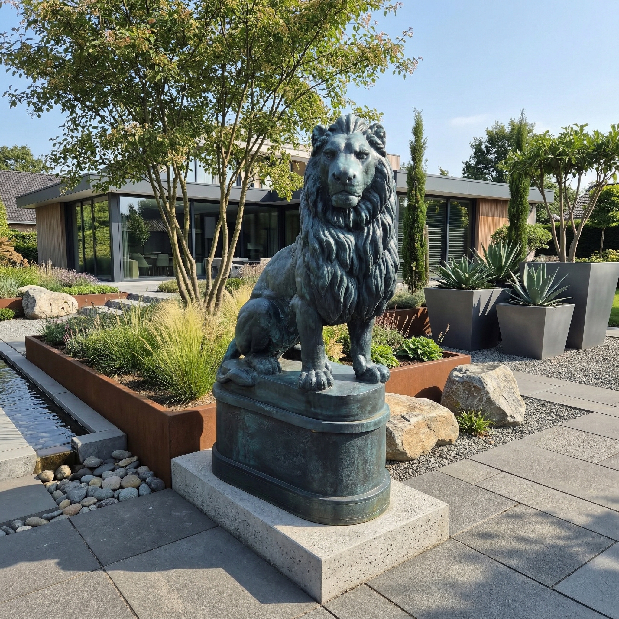 Concrete Lion Garden Statue 1.80 m - Image 2