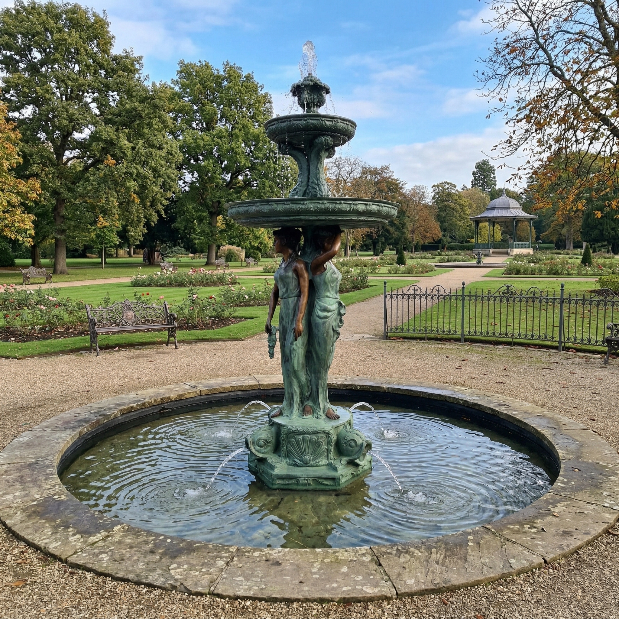 Fountain, water spout, water feature, bronze, 2.80 m - Image 2