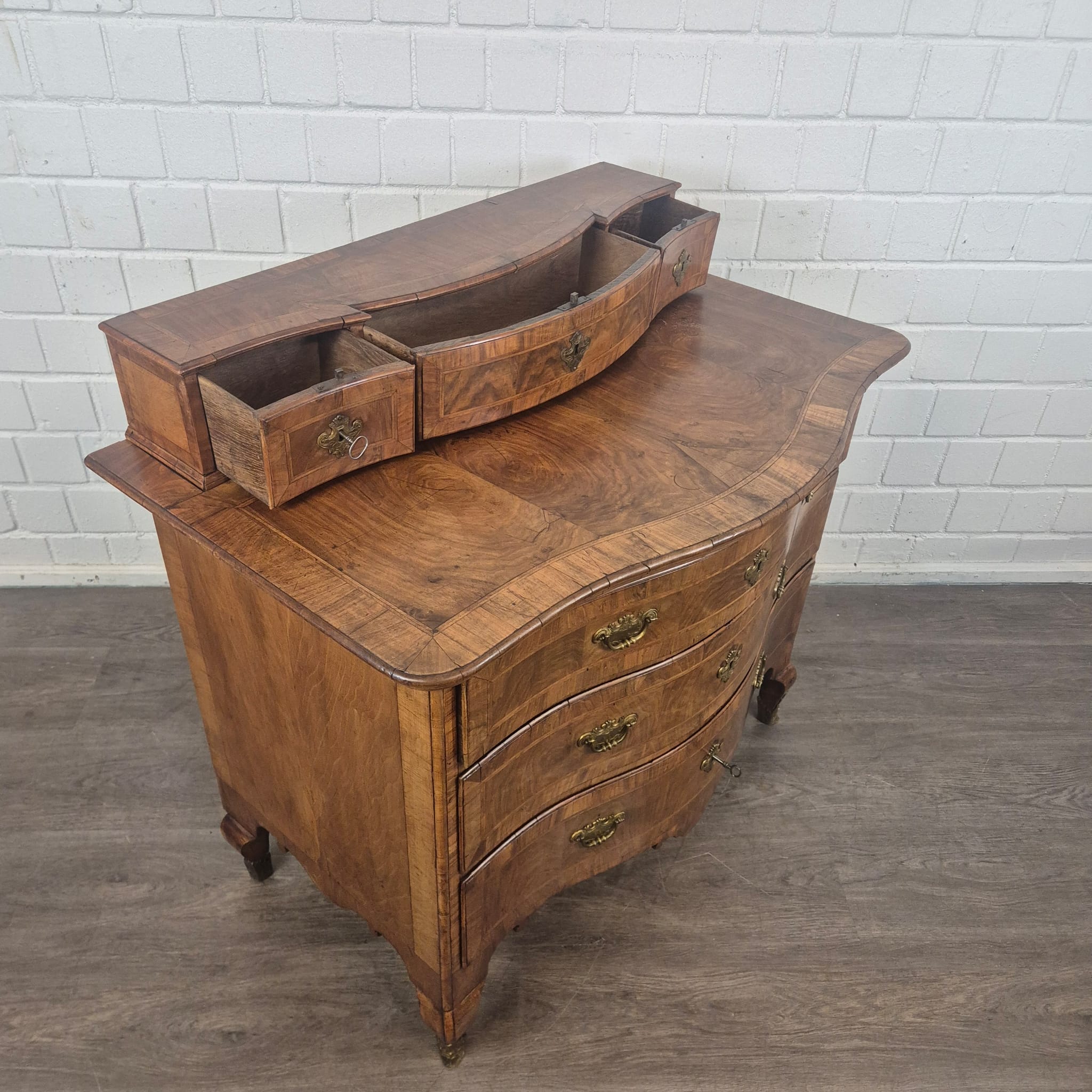 Chest of Drawers Baroque 1780 Walnut - Image 11