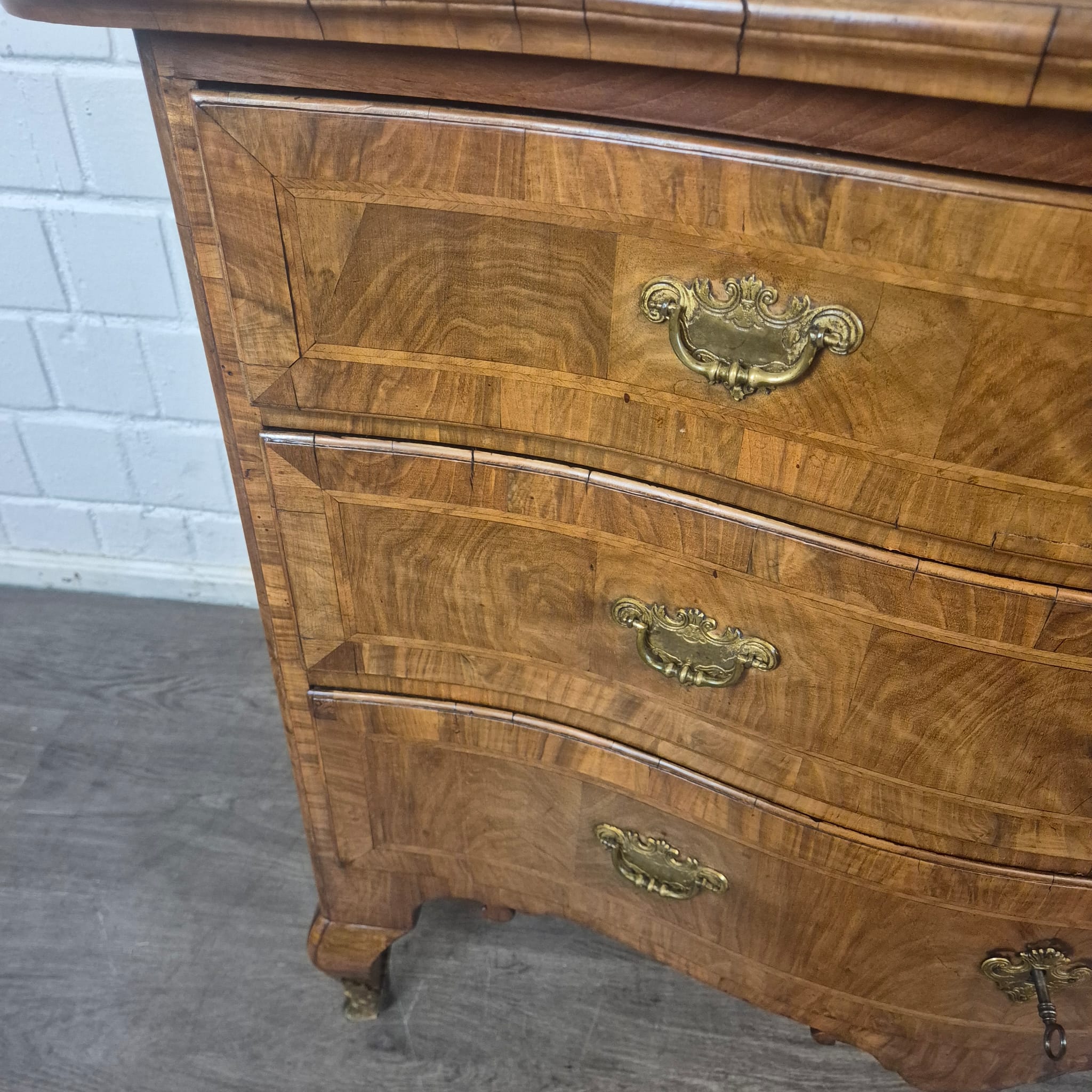 Chest of Drawers Baroque 1780 Walnut - Image 7
