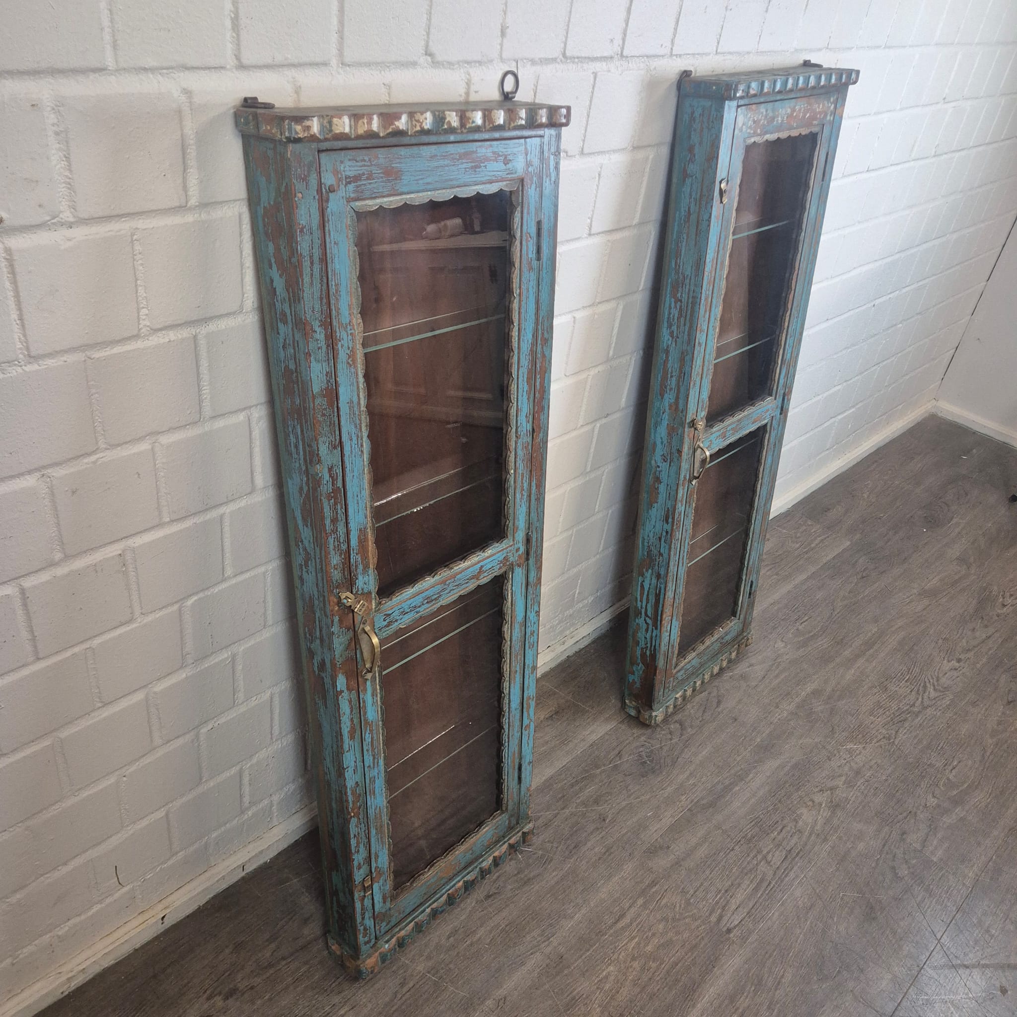 Set of Antique Display Cabinets 1880 Teak - Image 6