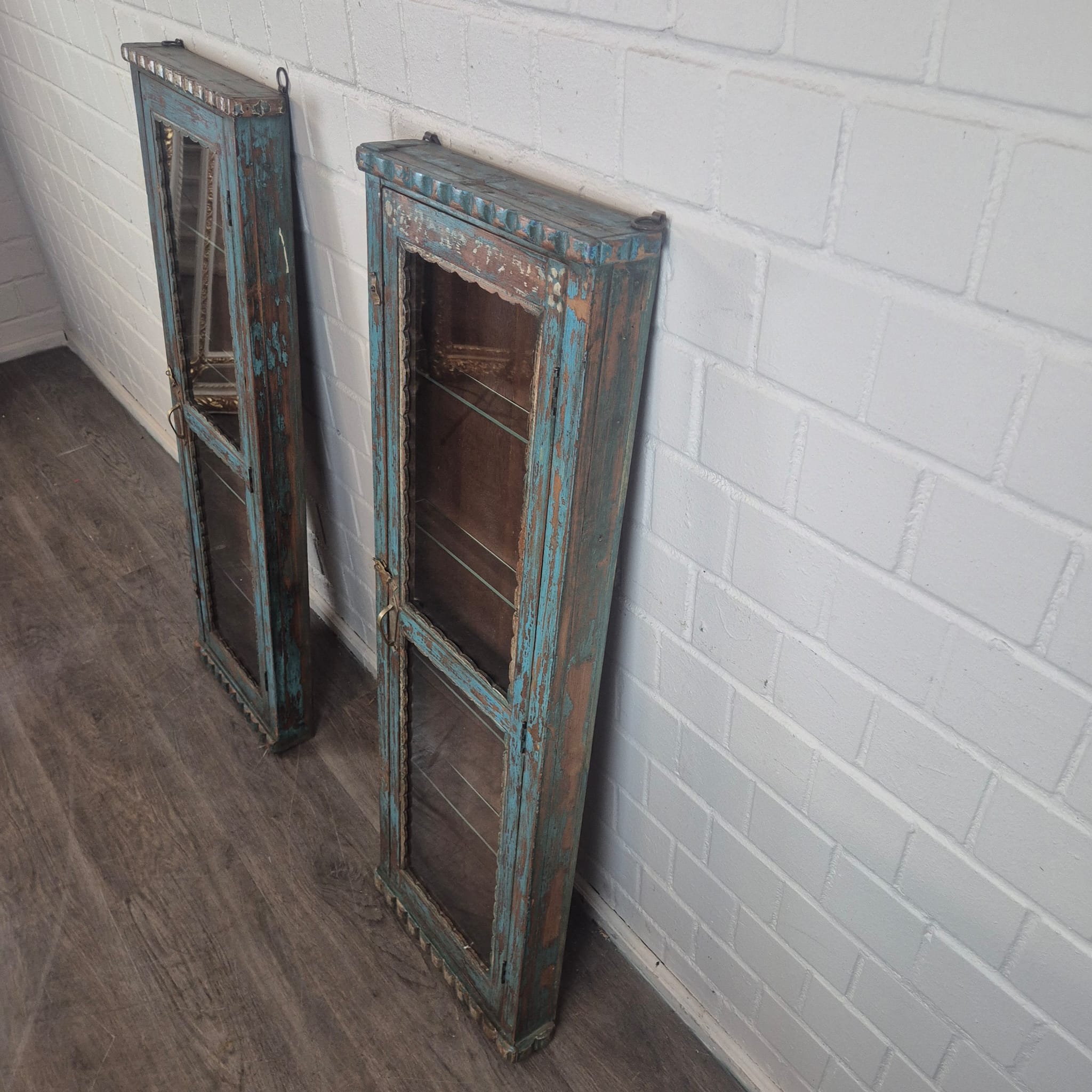 Set of Antique Display Cabinets 1880 Teak - Image 8