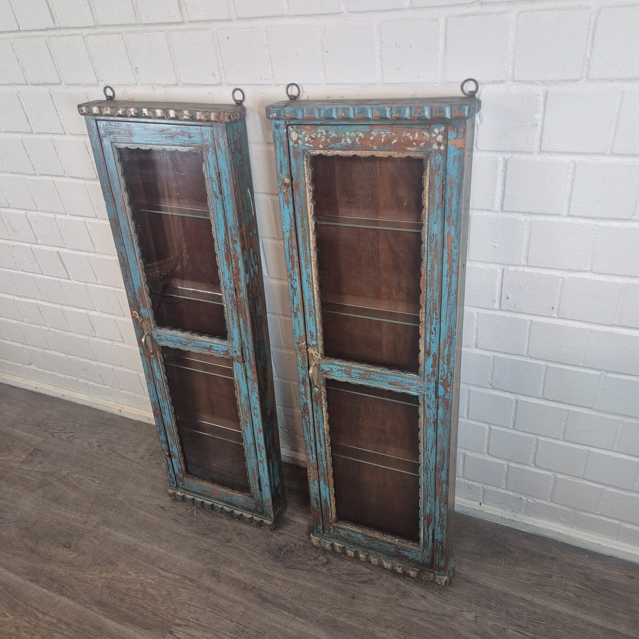 Set of Antique Display Cabinets 1880 Teak - Image 7