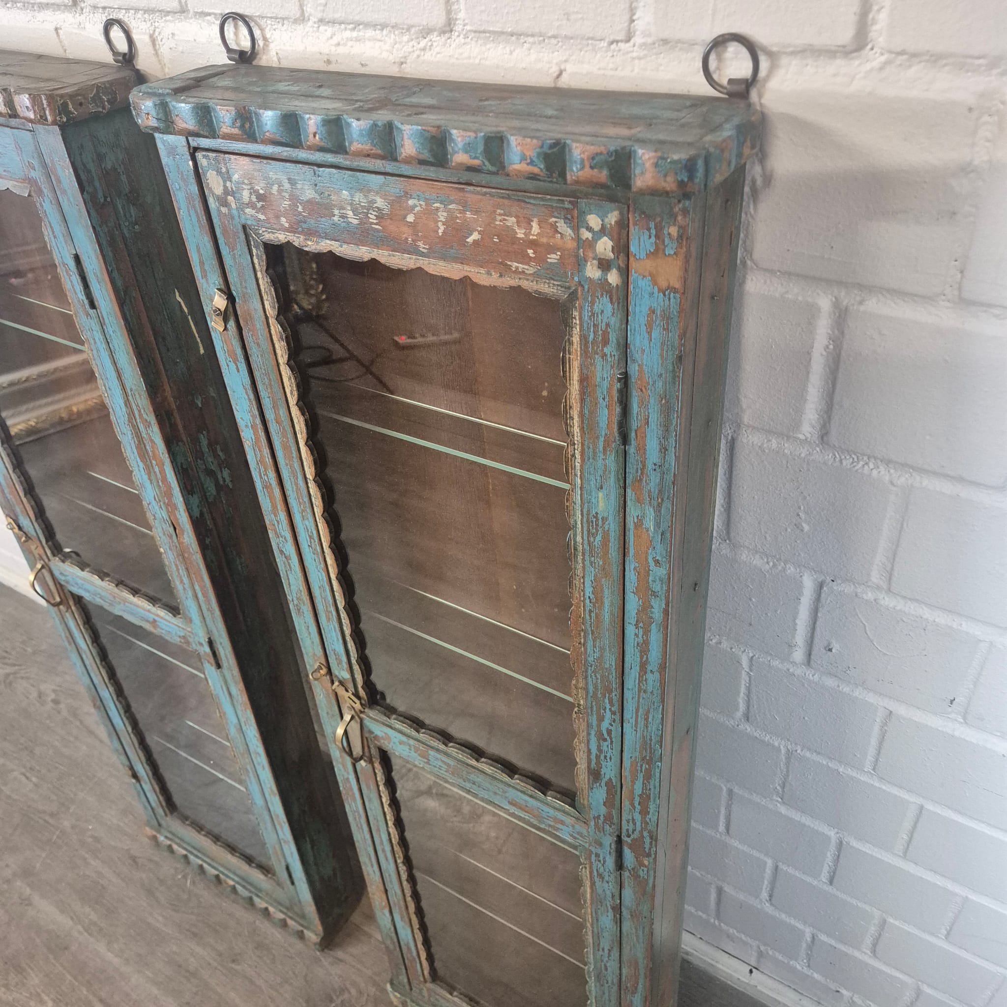 Set of Antique Display Cabinets 1880 Teak - Image 10