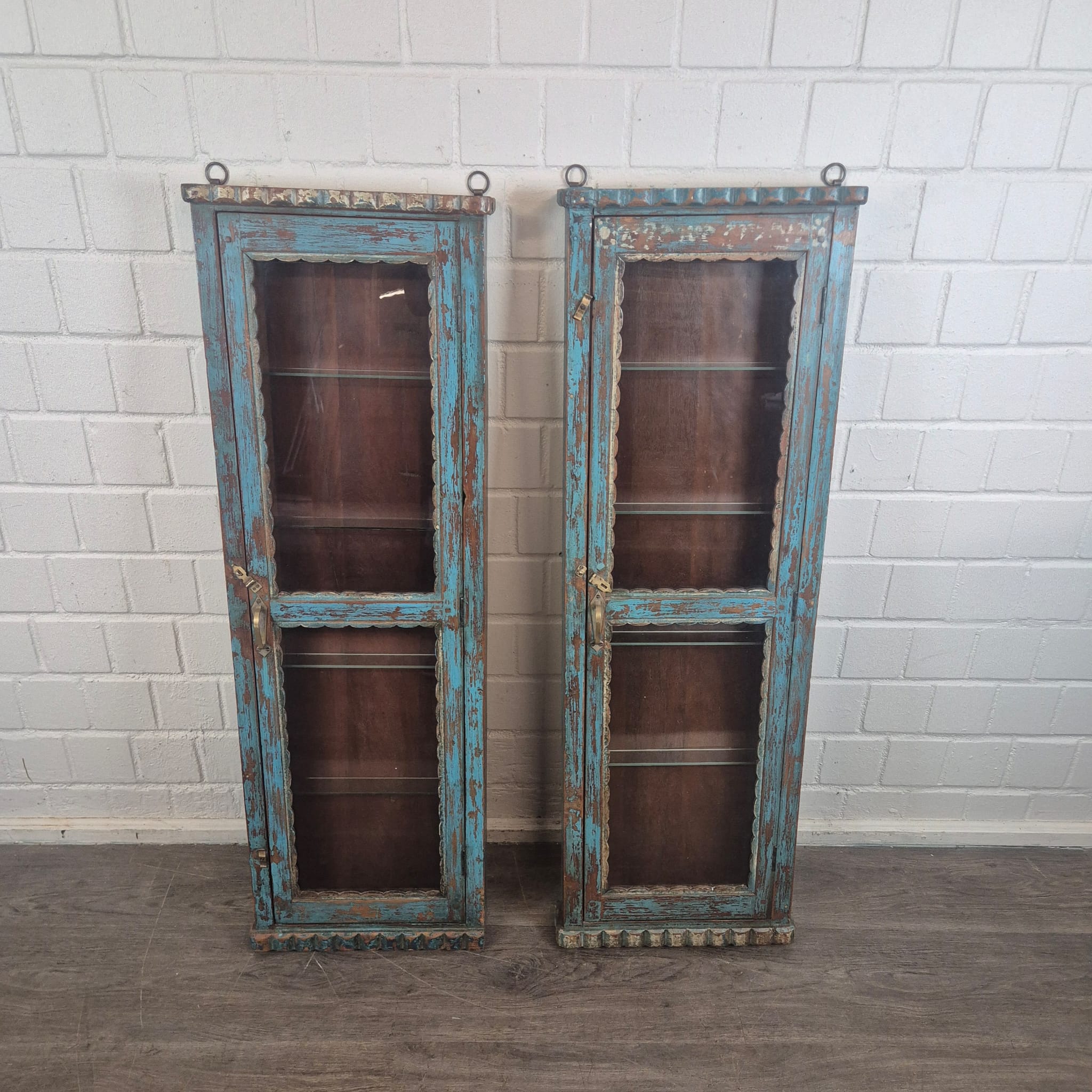 Set of Antique Display Cabinets 1880 Teak - Image 3