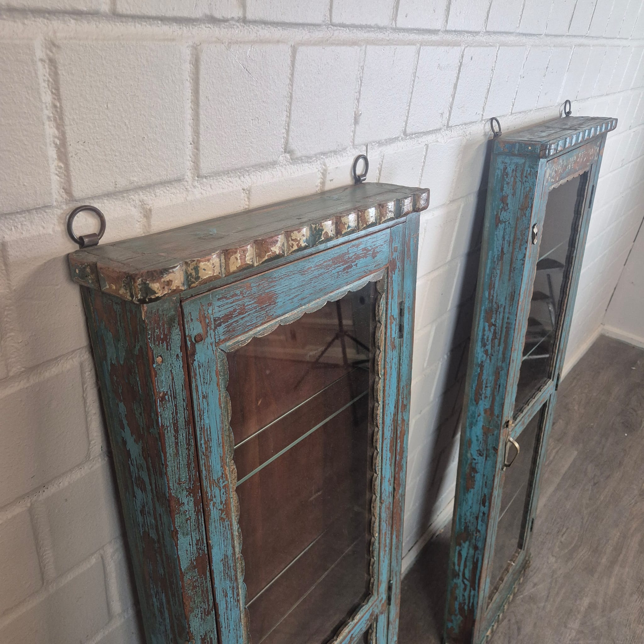 Set of Antique Display Cabinets 1880 Teak - Image 9