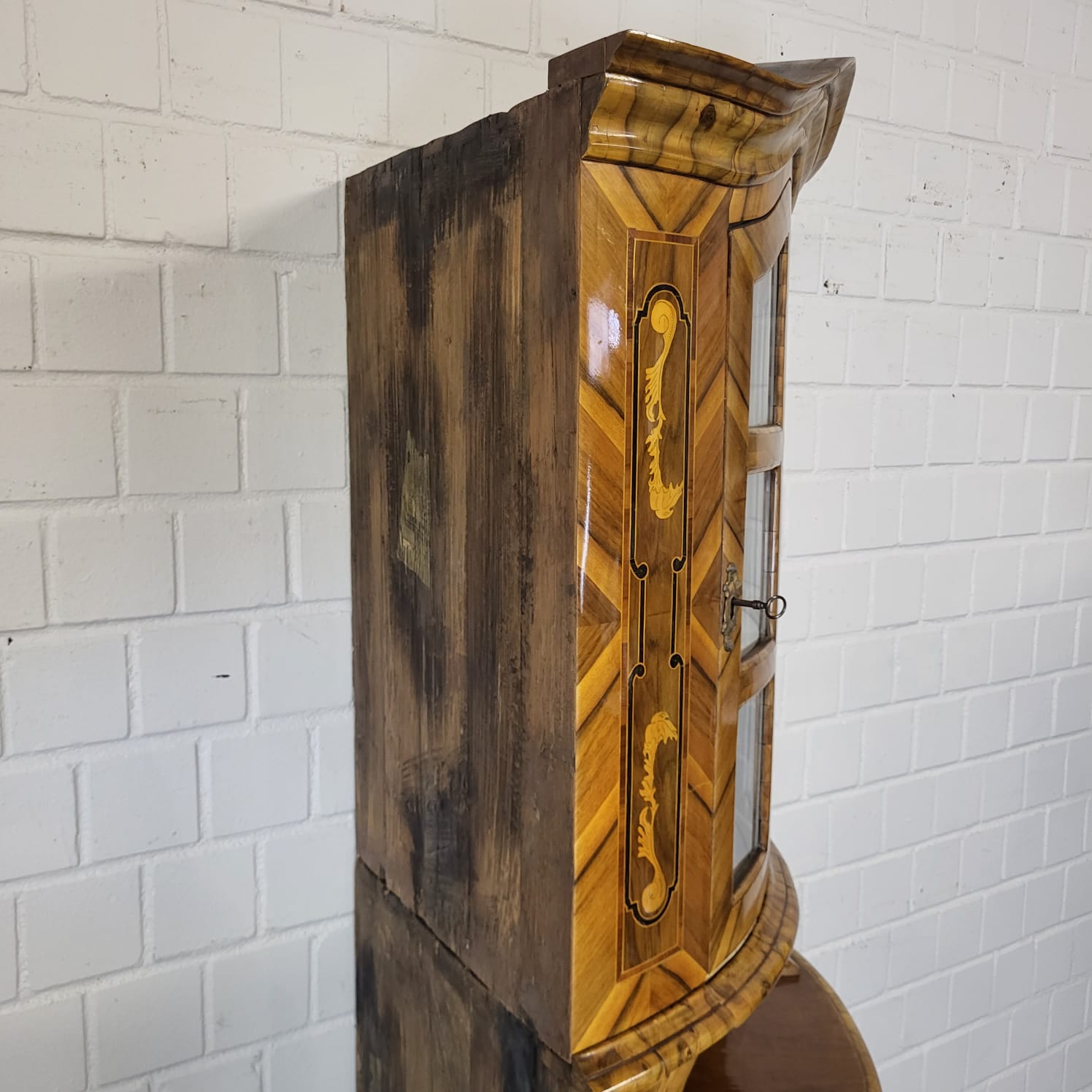 Corner Cabinet Baroque 1780 Walnut - Image 21