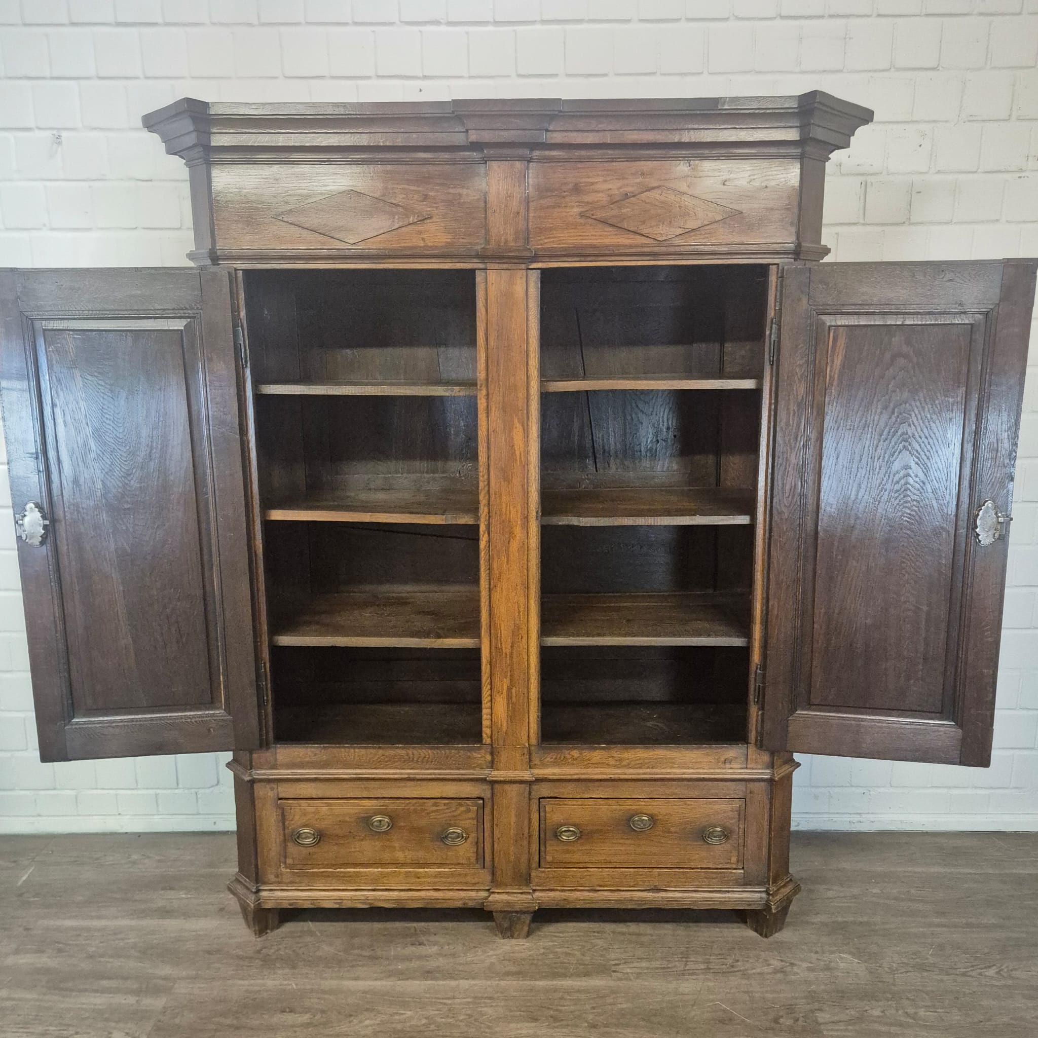 Late Baroque Oak Wardrobe | c. 1810 - Image 16