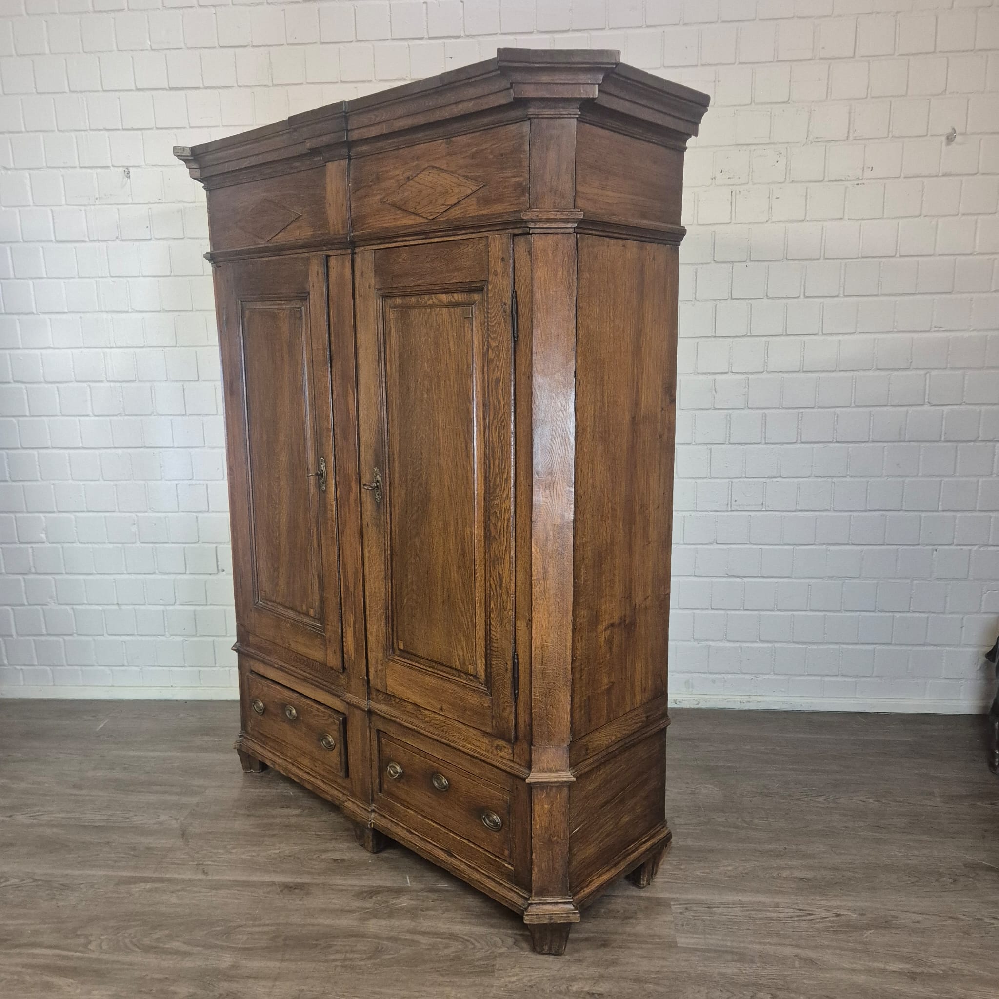 Late Baroque Oak Wardrobe | c. 1810 - Image 5