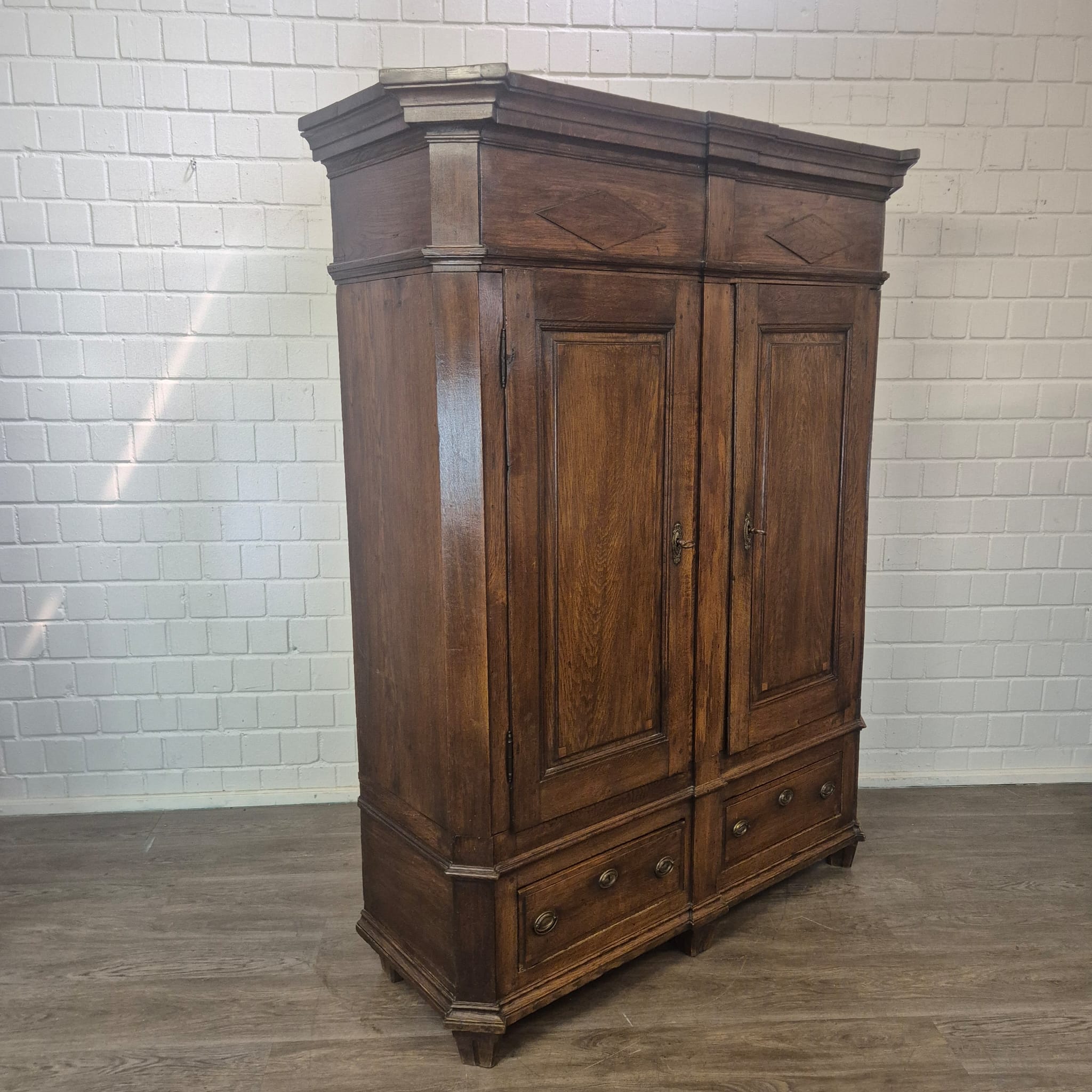 Late Baroque Oak Wardrobe | c. 1810 - Image 4