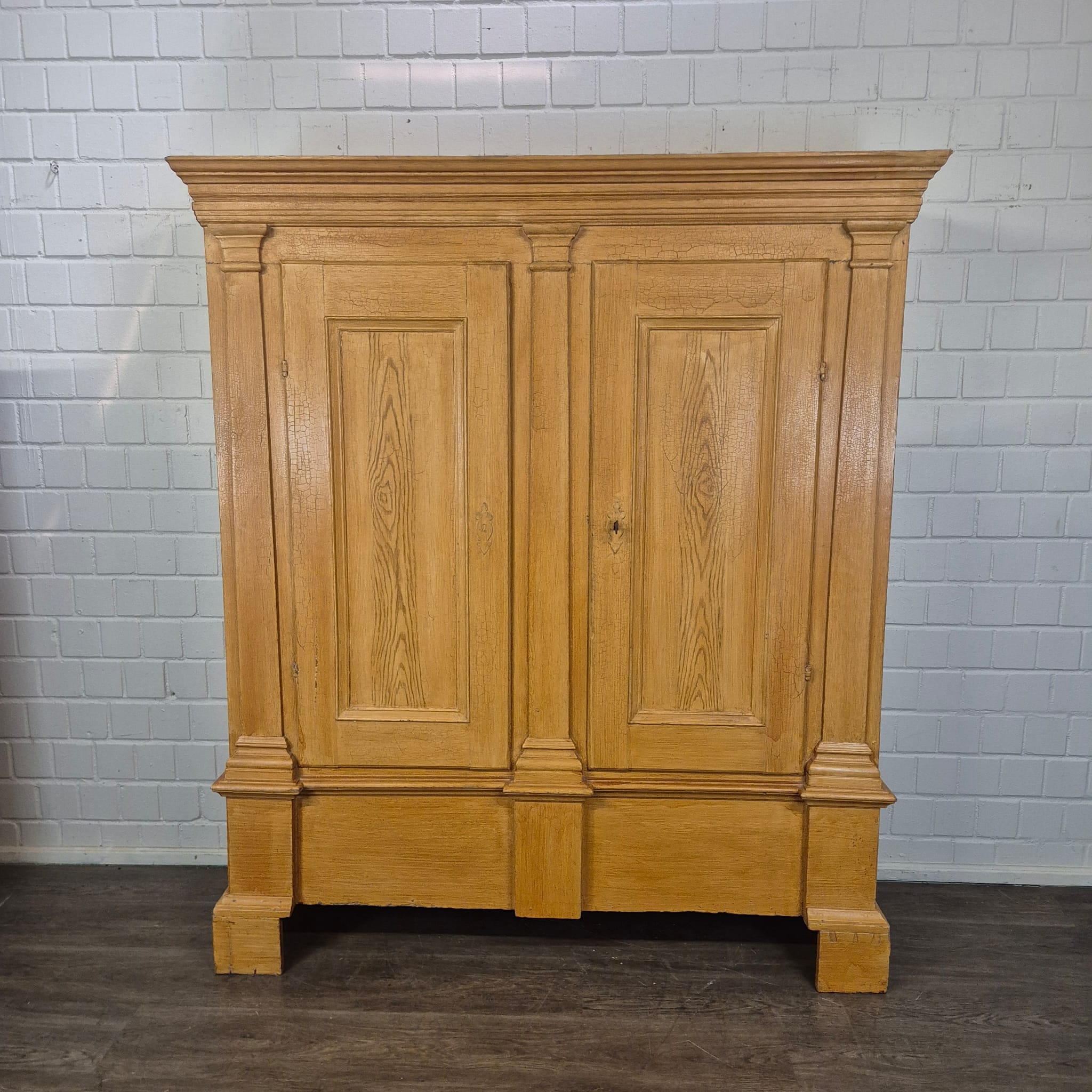 Wardrobe Late Baroque / Classicist 1780 Oak - Image 3