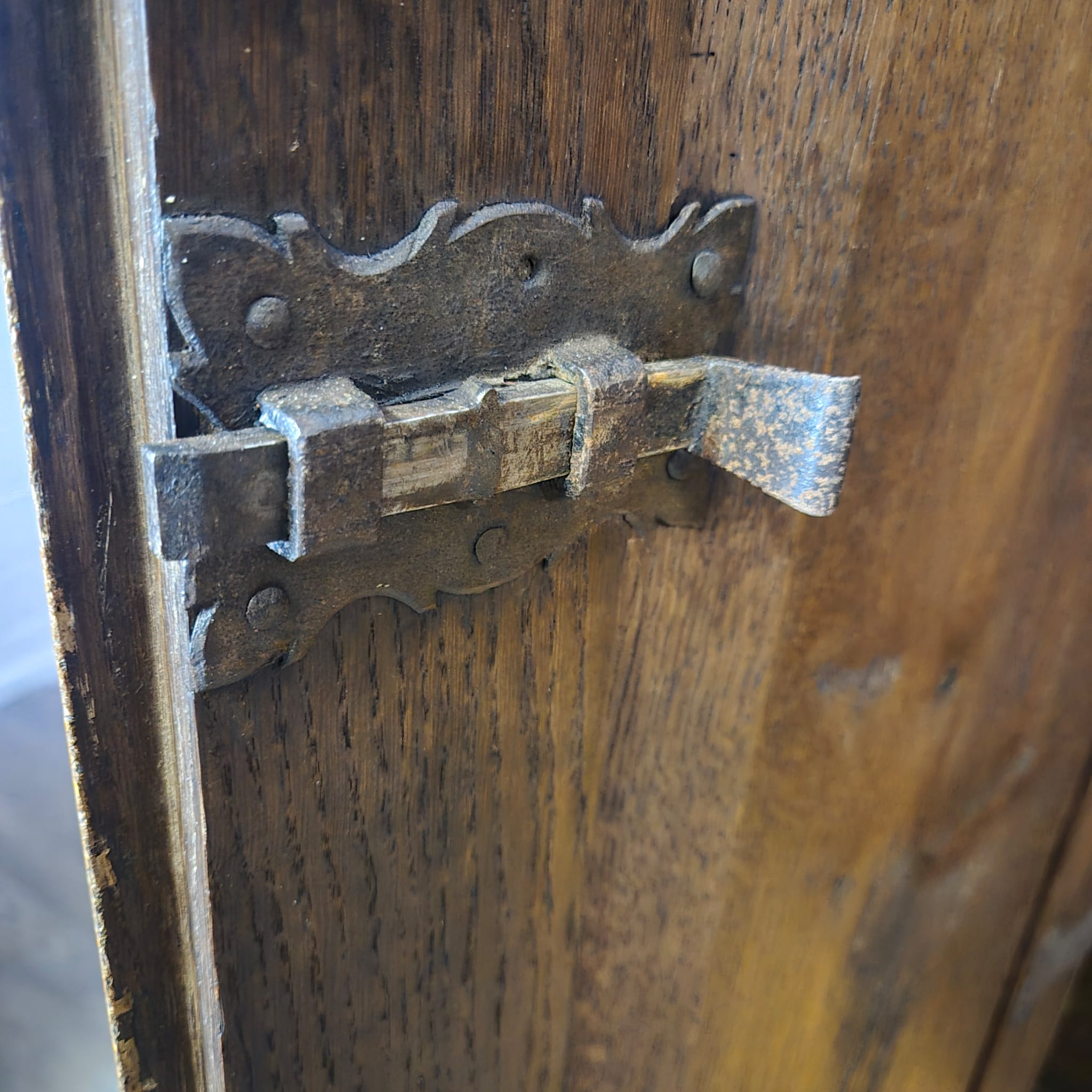 Wardrobe Late Baroque / Classicist 1780 Oak - Image 17