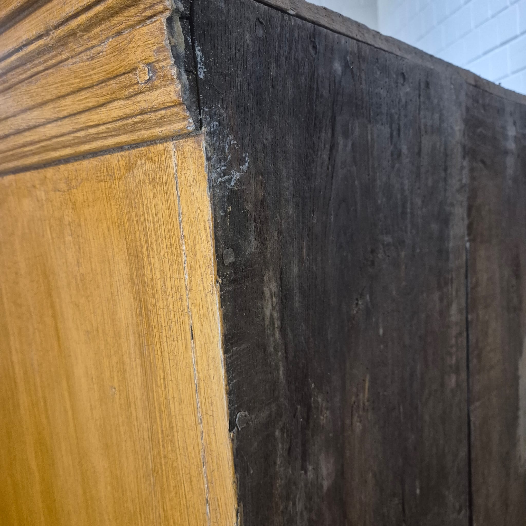 Wardrobe Late Baroque / Classicist 1780 Oak - Image 18