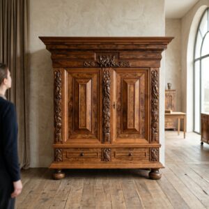 Wardrobe – Historicist Style, Oak, 1.86 m