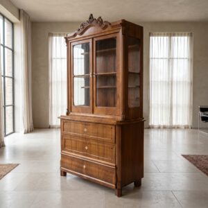 Display Cabinet Late Biedermeier / Louis-Philippe 1855 Walnut