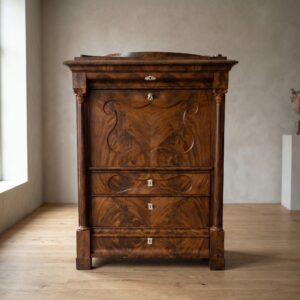 Secretary Biedermeier 1840 Mahogany