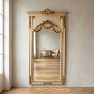 Baroque Style Mirror Cream-Gold 1.15 m x 2.35 m