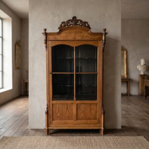 Display Cabinet Biedermeier 1850 Ash Wood