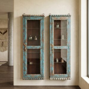 Set of Antique Display Cabinets 1880 Teak