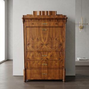 Secretary Biedermeier 1850 Cherry Wood
