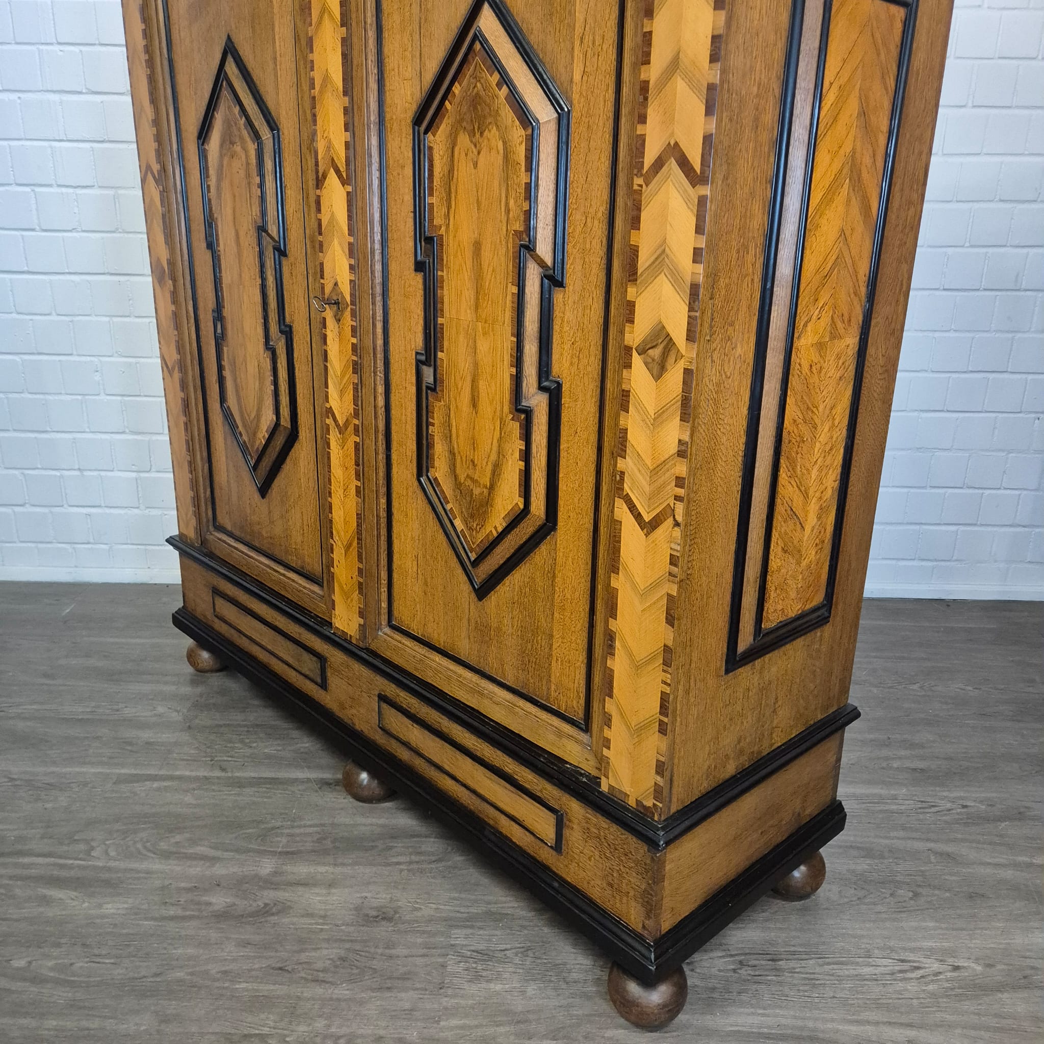 Wardrobe Late baroque 1800 Oak - Image 11