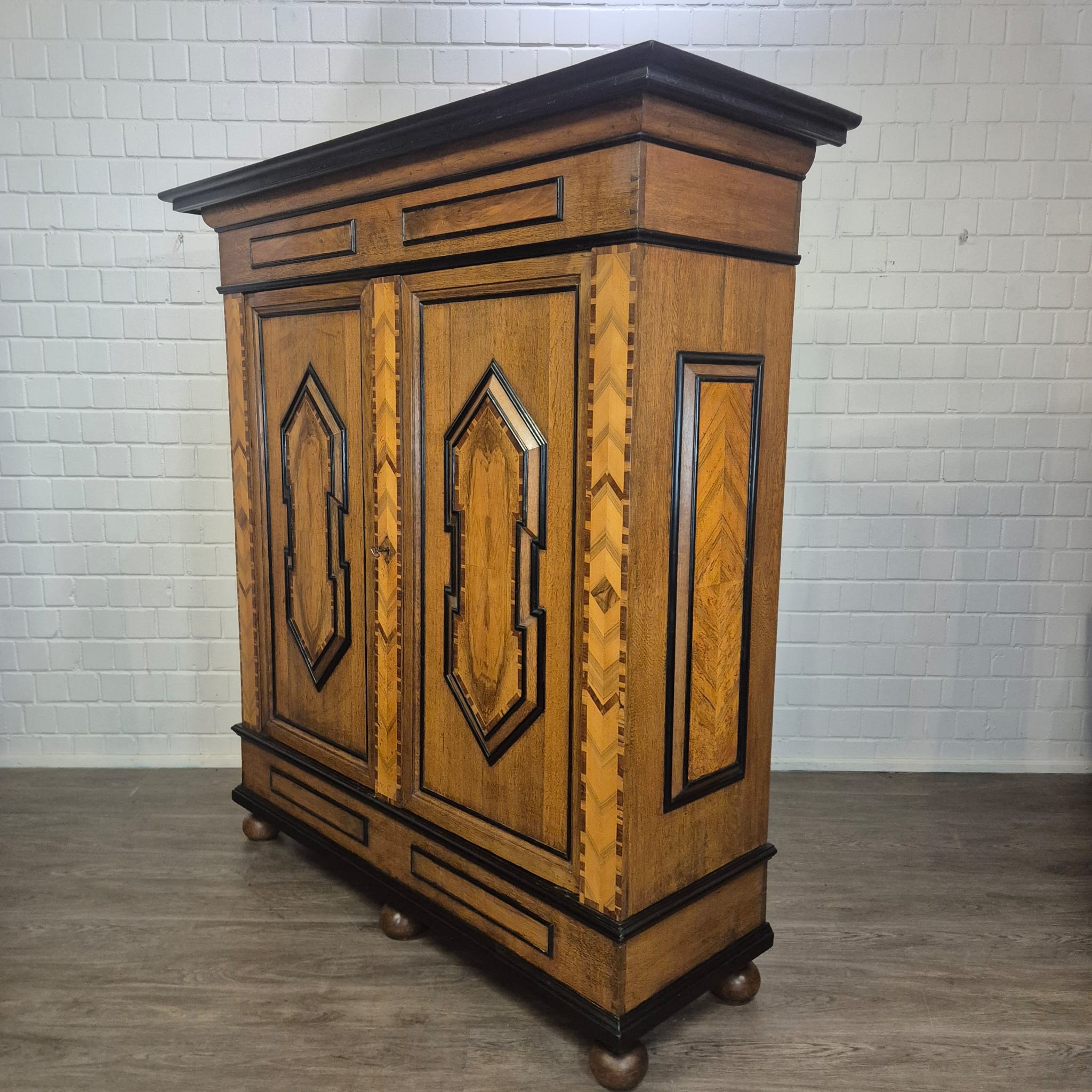 Wardrobe Late baroque 1800 Oak - Image 5
