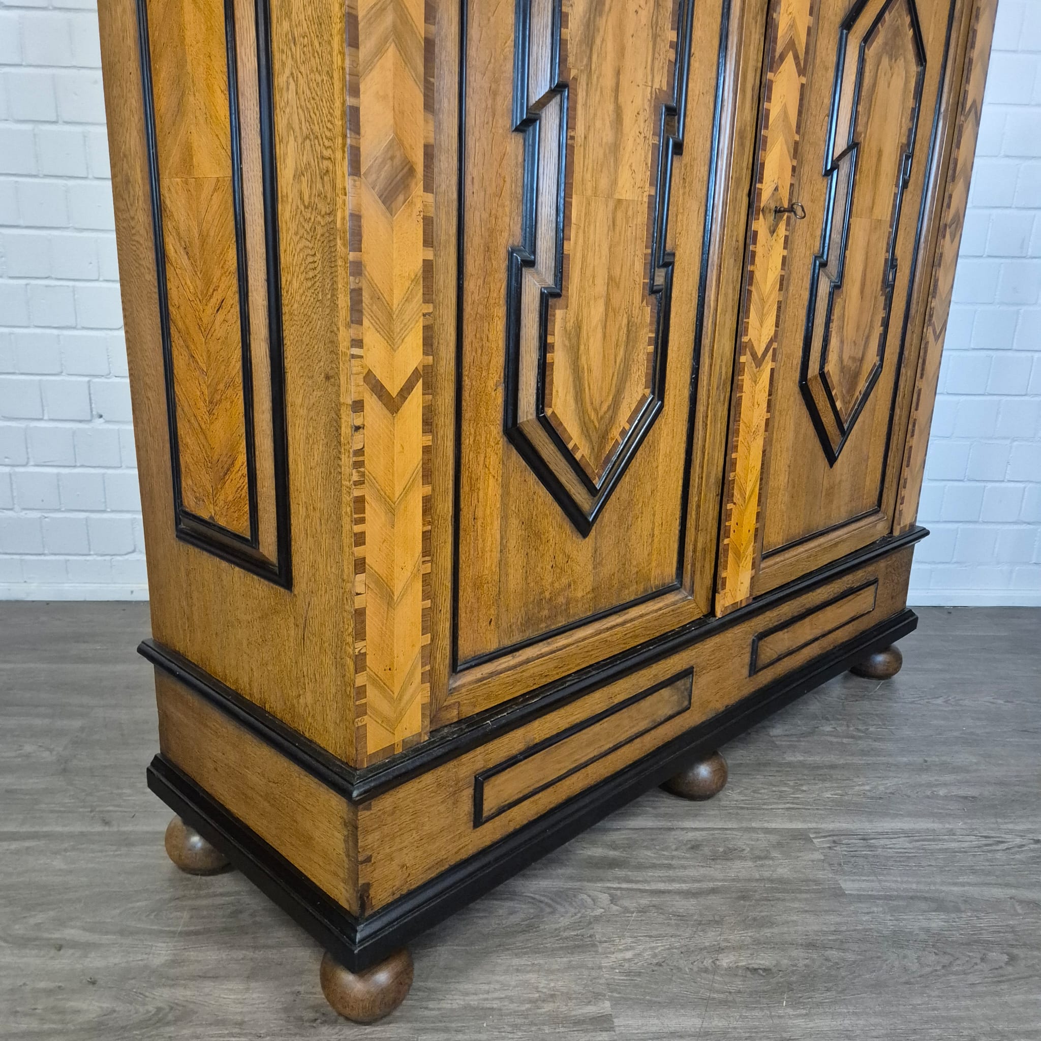 Wardrobe Late baroque 1800 Oak - Image 8
