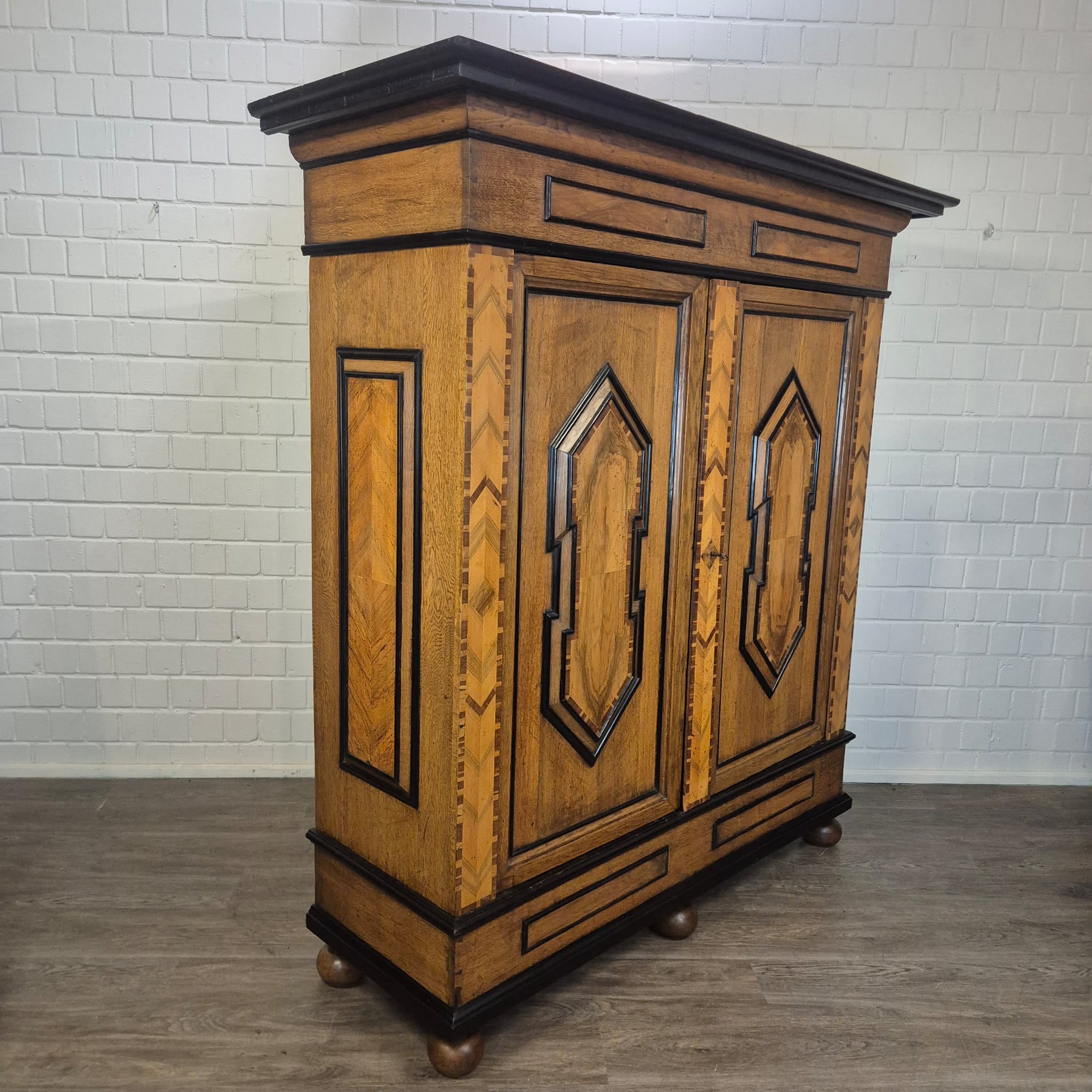 Wardrobe Late baroque 1800 Oak - Image 4