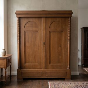 Wardrobe late Biedermeier 1850 Oak